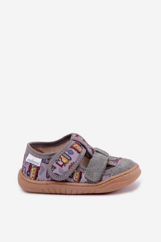 Kinderschuhe Barefoot Milami in Grau Lumi