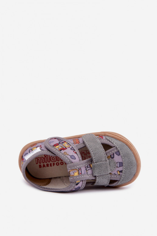 Kinderschuhe Barefoot Milami in Grau Lumi