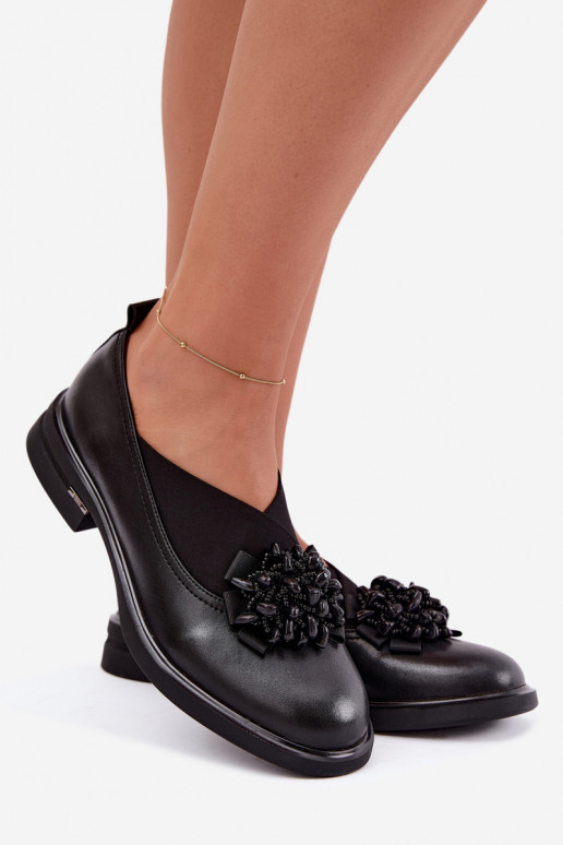 Damenleder Schuhe mit Ornamenten schwarz T.Sokolski