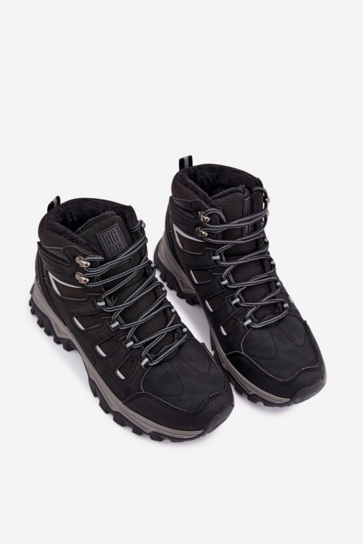isolierte Wanderschuhe für Herren Big Star UU174317 in schwarzer Farbe