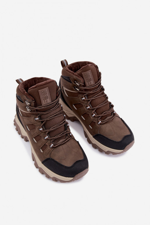 isolierte Wanderschuhe für Herren Big Star UU174316 in brauner Farbe