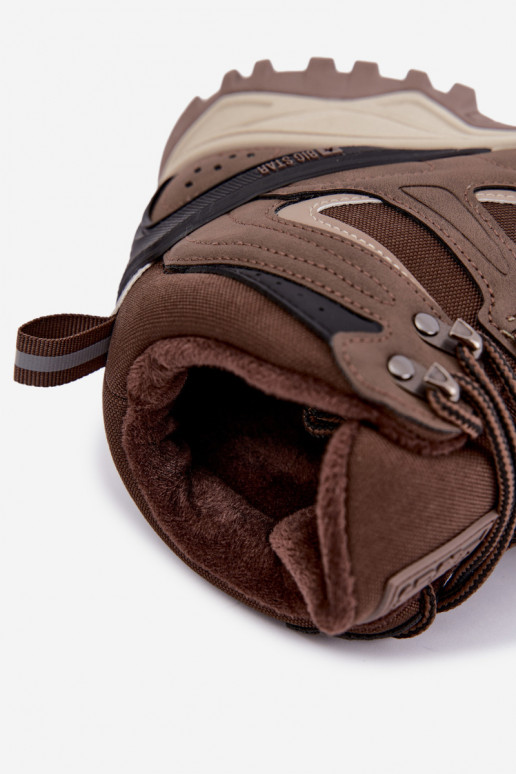 isolierte Wanderschuhe für Herren Big Star UU174316 in brauner Farbe