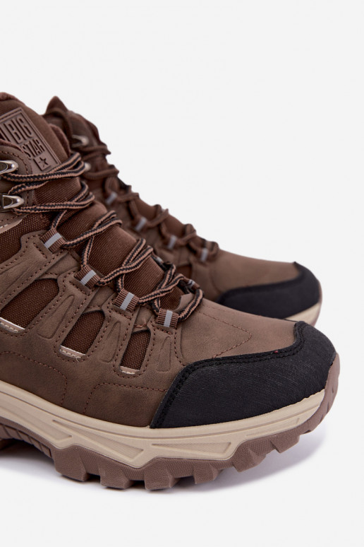 isolierte Wanderschuhe für Herren Big Star UU174316 in brauner Farbe