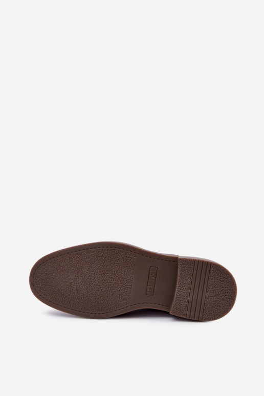 stylische Stiefeletten für Herren aus echtem Leder Big Star UU174279 in Dunkelbraun