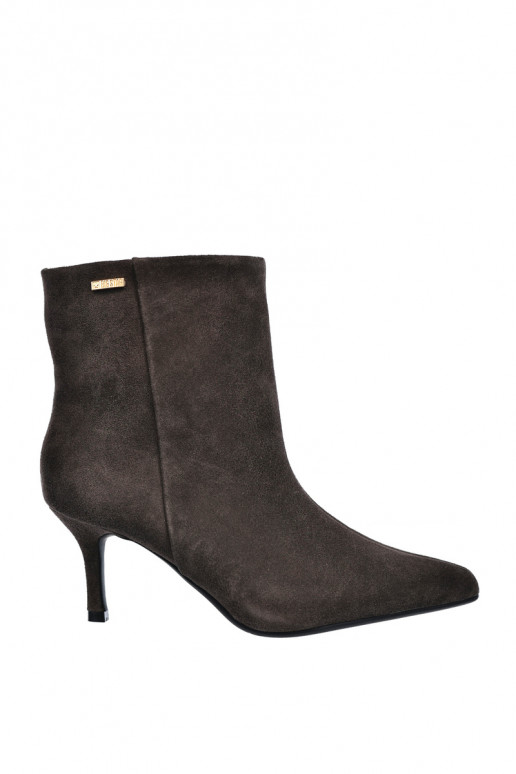 Wildlederstiefel mit dünnen Absätzen und Isolierung, zum Hineinschlüpfen Big Star UU274492 braun