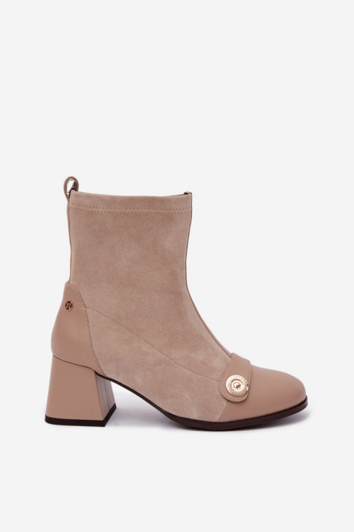 Damenlederstiefeletten Klocke Tai turiciejka K7819-04 in Sand