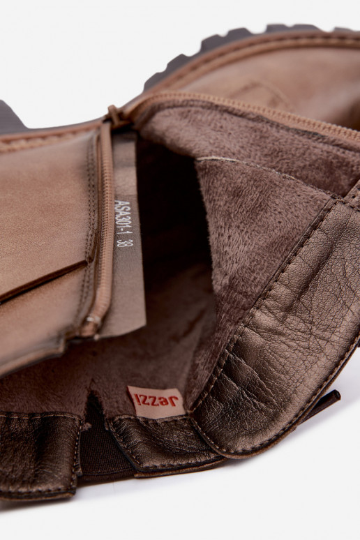 Wärmende Damen-Stiefeletten in Braun Calielle