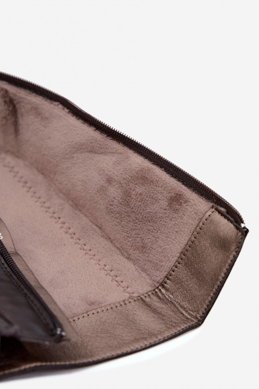 Wärmende Damen-Stiefel mit Absatz in Schokolade Rosmella