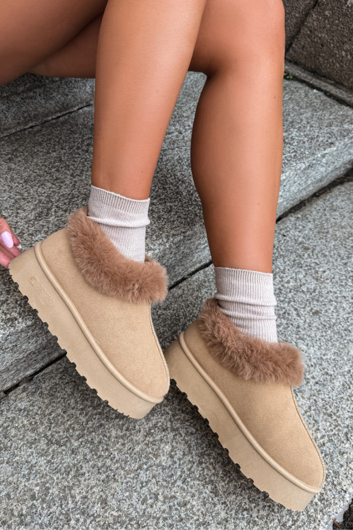 Schneestiefel mit Plattform und Fell Big Star UU274202 in Braun