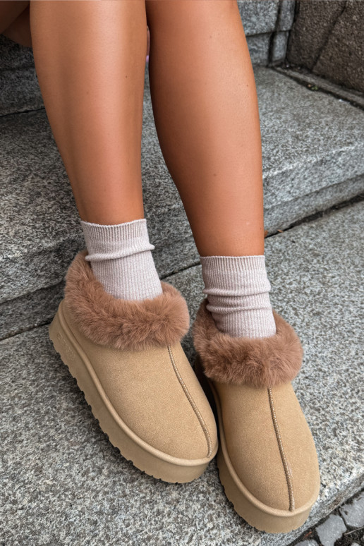 Schneestiefel mit Plattform und Fell Big Star UU274202 in Braun