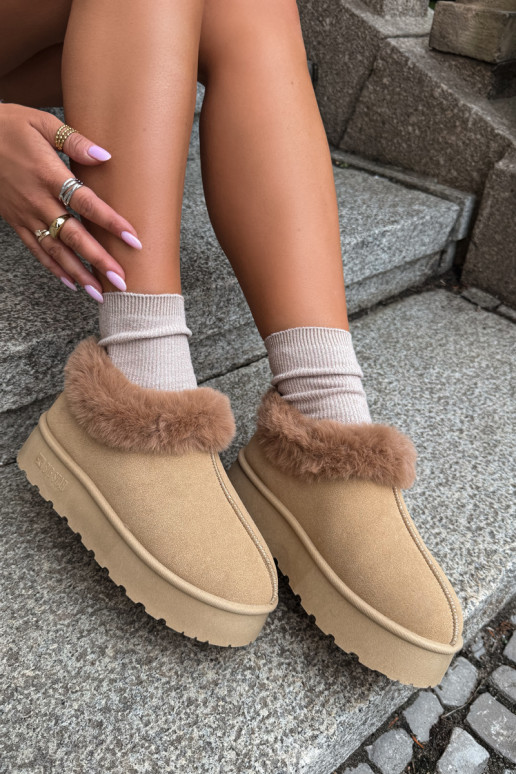 Schneestiefel mit Plattform und Fell Big Star UU274202 in Braun