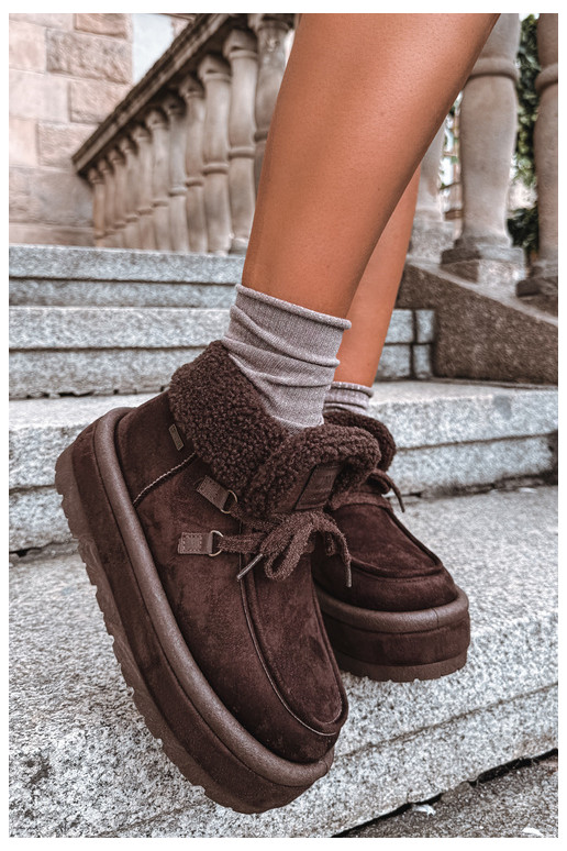 Schneestiefel mit Plattform und Isolierung Big Star UU274214 in Schokoladenfarbe