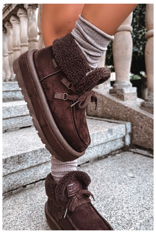 Schneestiefel mit Plattform und Isolierung Big Star UU274214 in Schokoladenfarbe