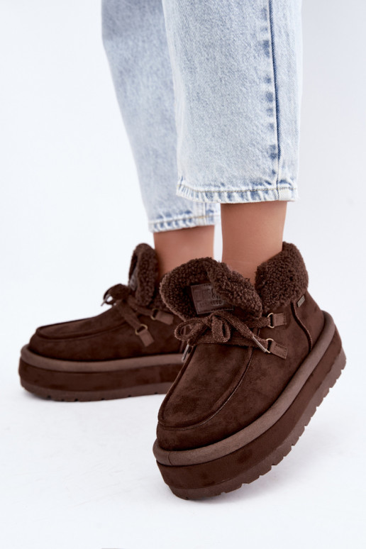 Schneestiefel mit Plattform und Isolierung Big Star UU274214 in Schokoladenfarbe
