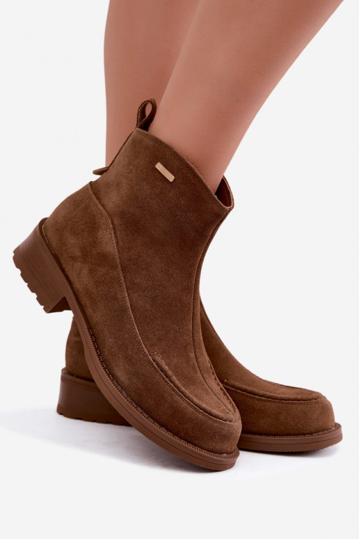 Damen Wildlederstiefel mit Isolierung Big Star UU274601 braun