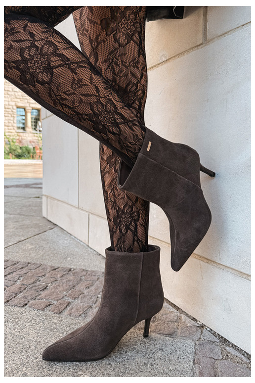 Wildlederstiefel mit dünnen Absätzen und Isolierung, zum Hineinschlüpfen Big Star UU274492 braun