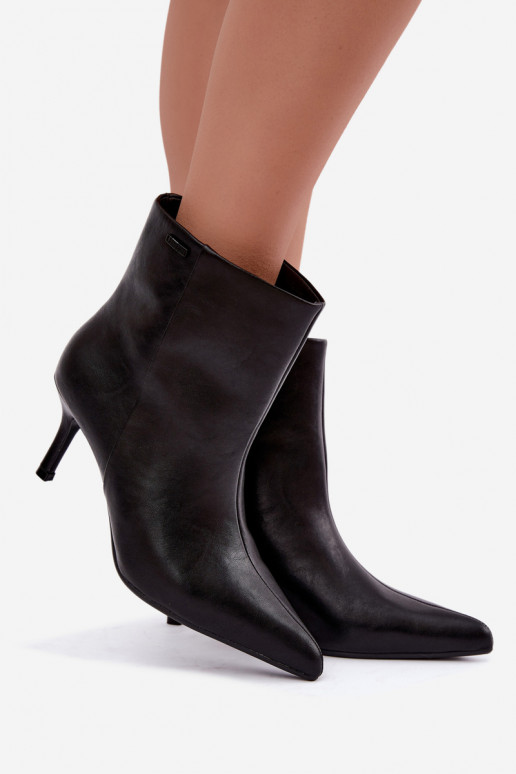 Stiefeletten mit dünnen Absätzen und Isolierung, zum Hineinschlüpfen Big Star UU274494 schwarz