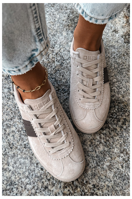 Kunstveloursleder Damen-Sneaker Big Star UU274440 in Sand