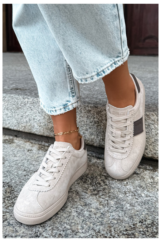 Kunstveloursleder Damen-Sneaker Big Star UU274440 in Sand