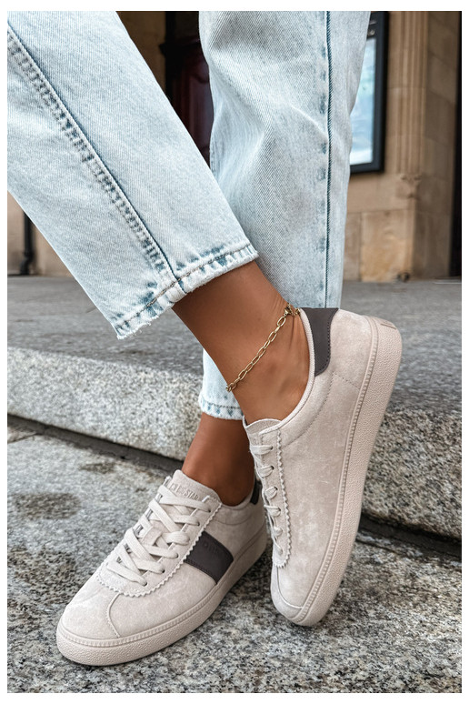 Kunstveloursleder Damen-Sneaker Big Star UU274440 in Sand