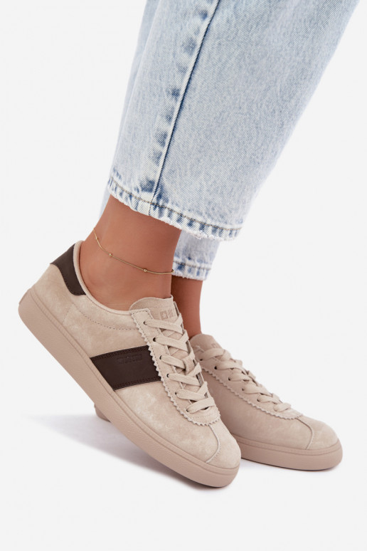 Kunstveloursleder Damen-Sneaker Big Star UU274440 in Sand