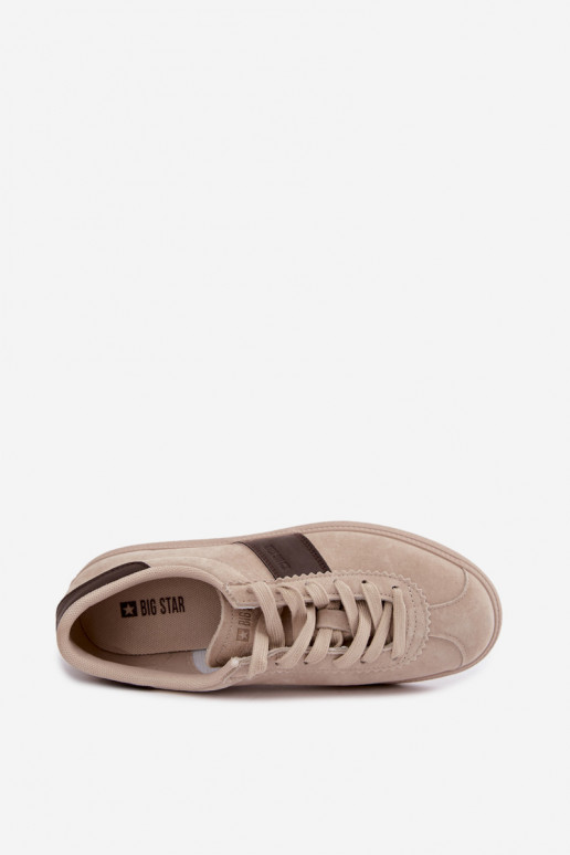 Kunstveloursleder Damen-Sneaker Big Star UU274440 in Sand