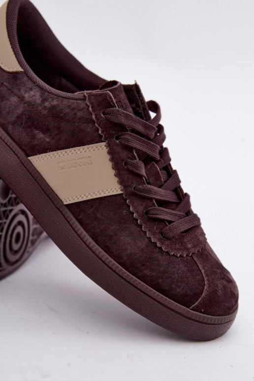 Wildleder Sneaker für Damen Big Star UU274438 in Schokoladenfarbe
