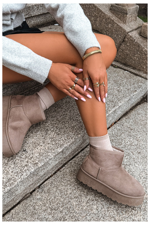 Schneestiefel mit Plattform Big Star UU274224 in Sand