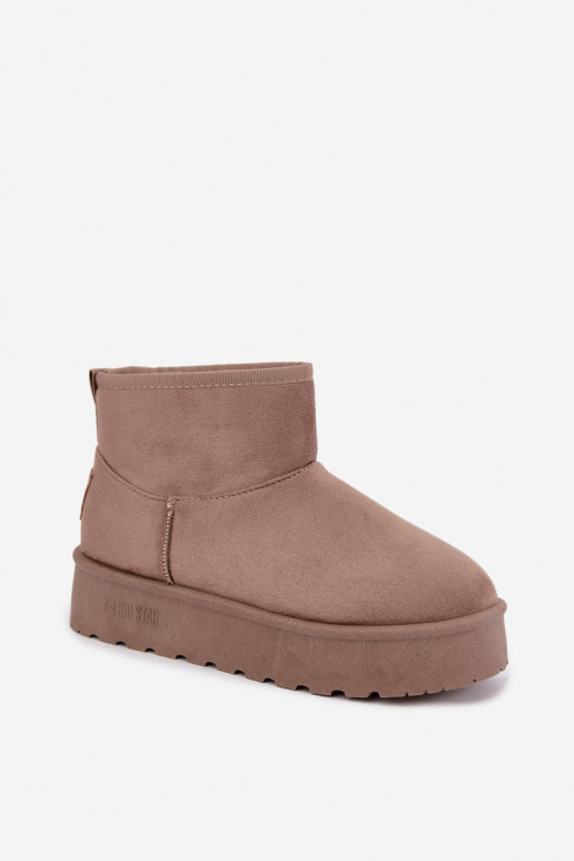 Schneestiefel mit Plattform Big Star UU274224 in Sand