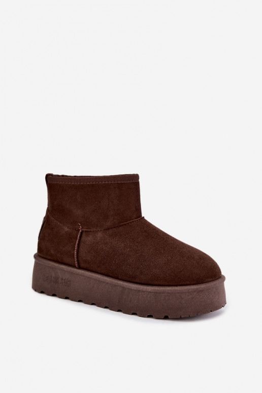 Schneestiefel mit Plattform Big Star UU274223 in Schokolade