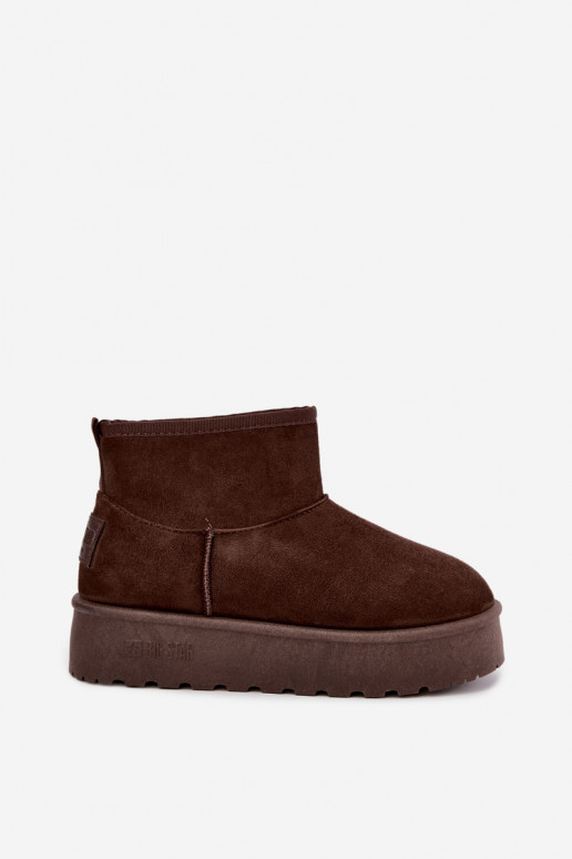 Schneestiefel mit Plattform Big Star UU274223 in Schokolade