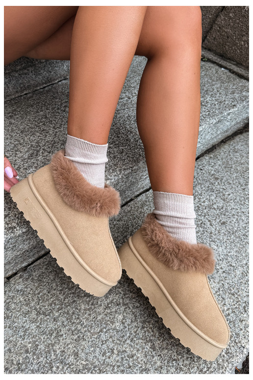 Schneestiefel mit Plattform und Fell Big Star UU274202 in Braun