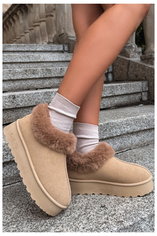 Schneestiefel mit Plattform und Fell Big Star UU274202 in Braun