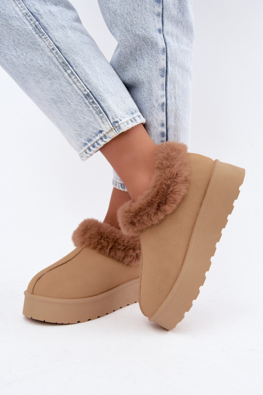 Schneestiefel mit Plattform und Fell Big Star UU274202 in Braun