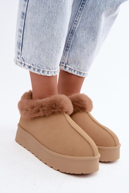 Schneestiefel mit Plattform und Fell Big Star UU274202 in Braun