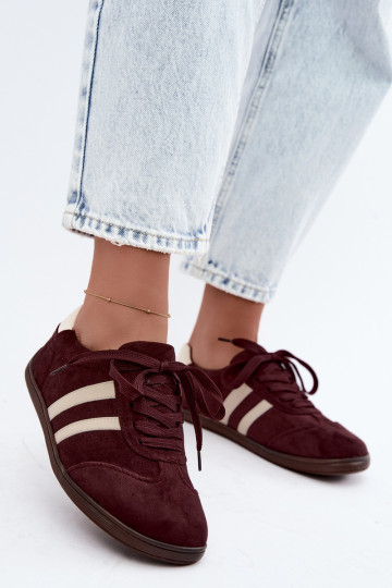 Sneakers Stilvollllschuhe Feminin Barefoot Burgund Kessy 2