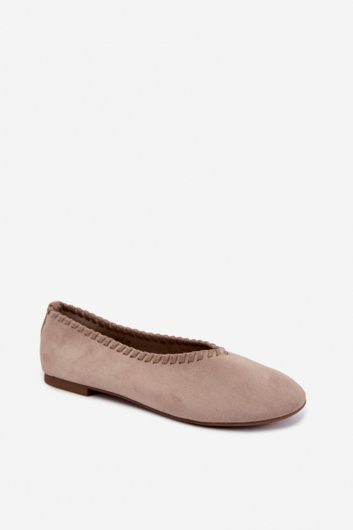 Ballerinas mit geflochtenem Rand in Sandfarbe Talessa