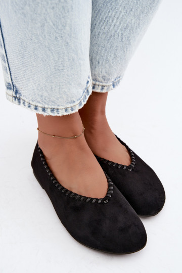 Schwarze Ballerinas mit geflochtenem Detail Talessa