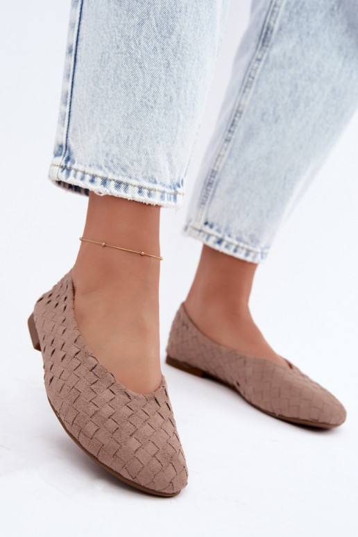 Beige Ballerinas mit Mustern Larelle