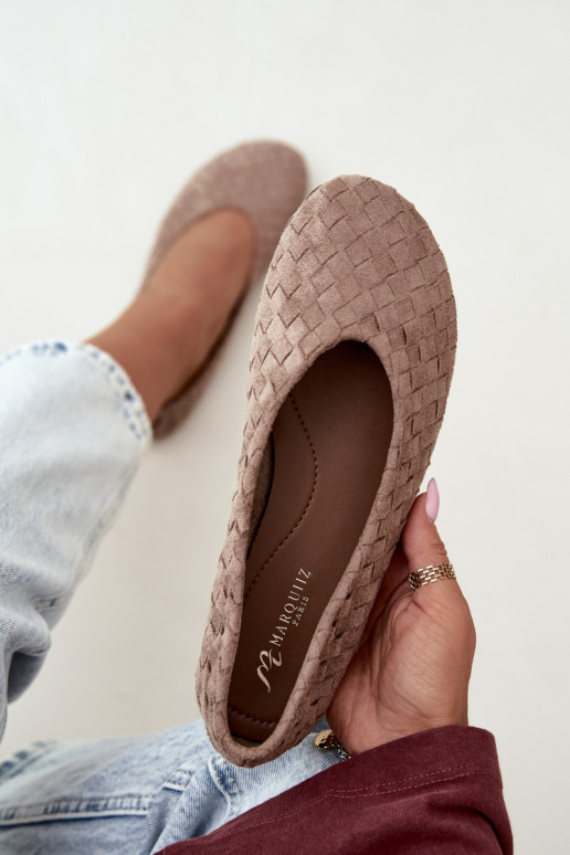 Beige Ballerinas mit Mustern Larelle