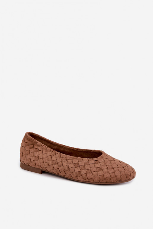 Braune Ballerinas mit Mustern Larelle