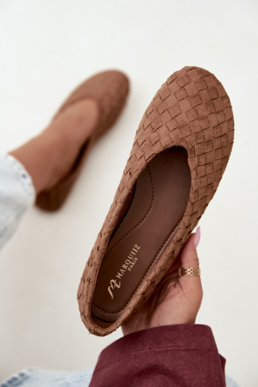 Braune Ballerinas mit Mustern Larelle