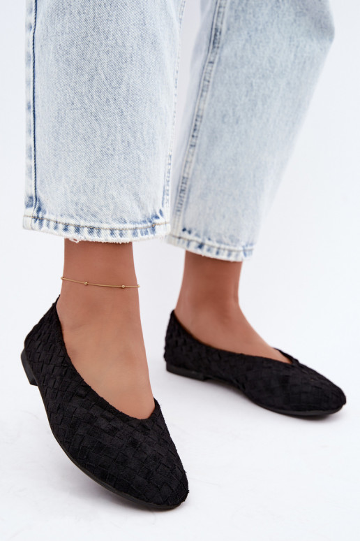 Schwarze Ballerinas mit Mustern Larelle