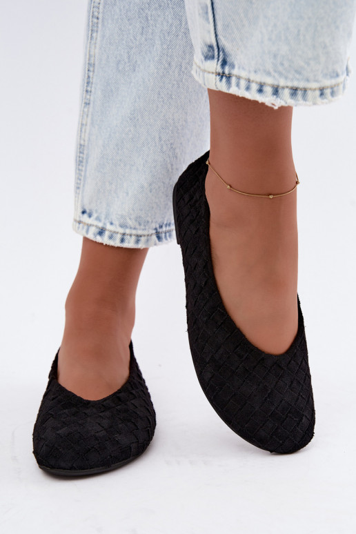 Schwarze Ballerinas mit Mustern Larelle