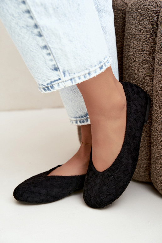 Schwarze Ballerinas mit Mustern Larelle
