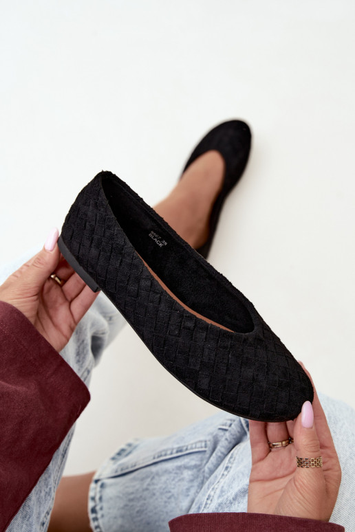 Schwarze Ballerinas mit Mustern Larelle