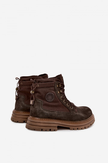 Dunkelbraune Wildlederstiefel für Männer Big Star UU174254 2