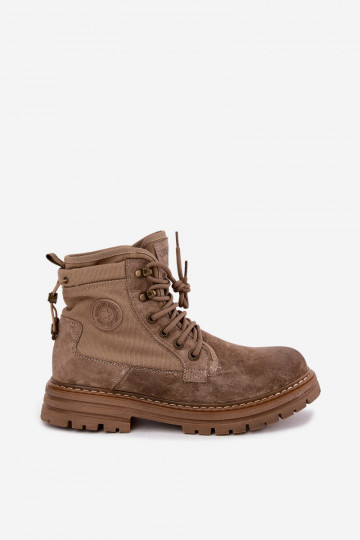Beige Wildlederstiefel für Männer Big Star UU174253 2