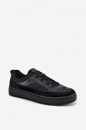 Schwarze isolierte Wildleder-Sneaker für Männer Big Star UU174118