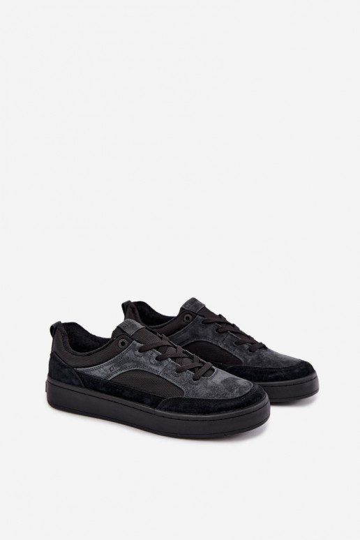 Schwarze isolierte Wildleder-Sneaker für Männer Big Star UU174118